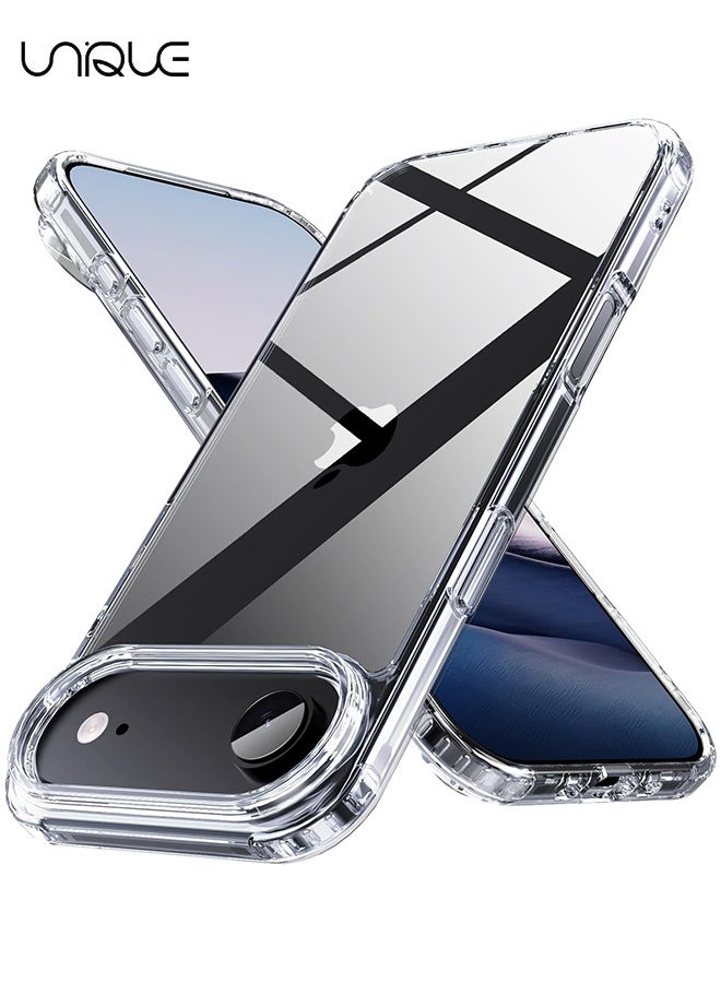 Unique Compatible with iPhone 17 Air Case - Ultra-Thin Transparent Hard PC and Soft TPU Cover - with Shockproof Bumper and Anti-Scratch Back - Clear - Image 1