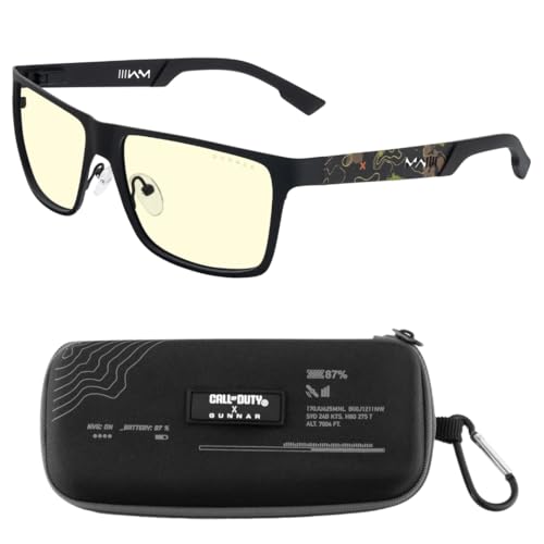 GUNNAR نظارات غونار المميزة للألعاب - إصدار COD UAV - نظارات حجب الضوء الأزرق للألعاب والكمبيوتر بتقنية العدسات الحاصلة على براءة اختراع - Image 1