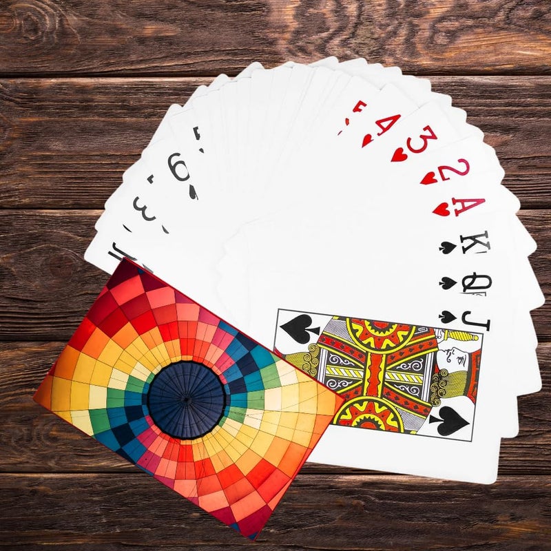 KARBD Playing Cards Deck Standard Bridge Size Plastic Laminated Coating Cards Traditional Rummy Game Playing Cards with Box for Kids & Adults - Aesthetic Multicolour, Pack of 1 - Image 1