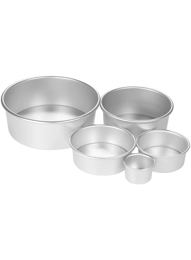 PROMASS قالب كعك دائري من سبائك الألمنيوم أدوات الخبز قالب كعك قاع غير لاصق قالب خبز كعك - Image 1