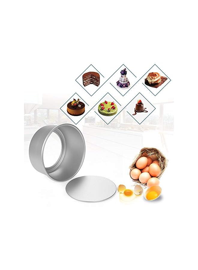PROMASS قالب كعك دائري من سبائك الألمنيوم أدوات الخبز قالب كعك قاع غير لاصق قالب خبز كعك - Image 5