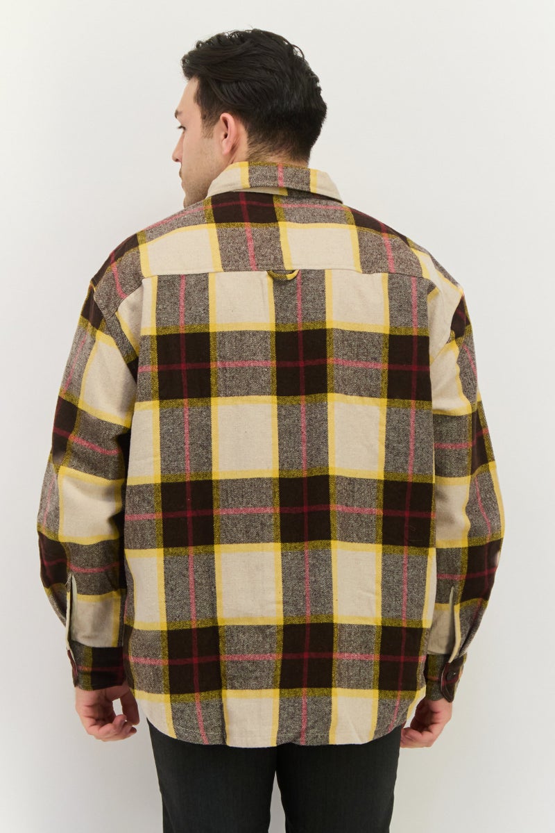 GANT Men Regular Fit Plaid Long Sleeves Casual Shirt, Multicolor - Image 3