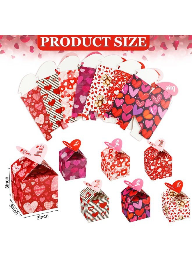 Halloscume 28 Pcs Bears Bulk and 28 Pcs Valentine day boxes Mini Soft Stuffed Tiny Bears for DIY Keychain Kids Girls Boys School Classroom Valentine's Party Birthday Gifts Favors, Bear Style - Image 2