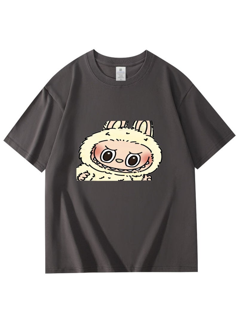 NIBEMINENT Labubu Printed Cotton Short Sleeves T-Shirt 