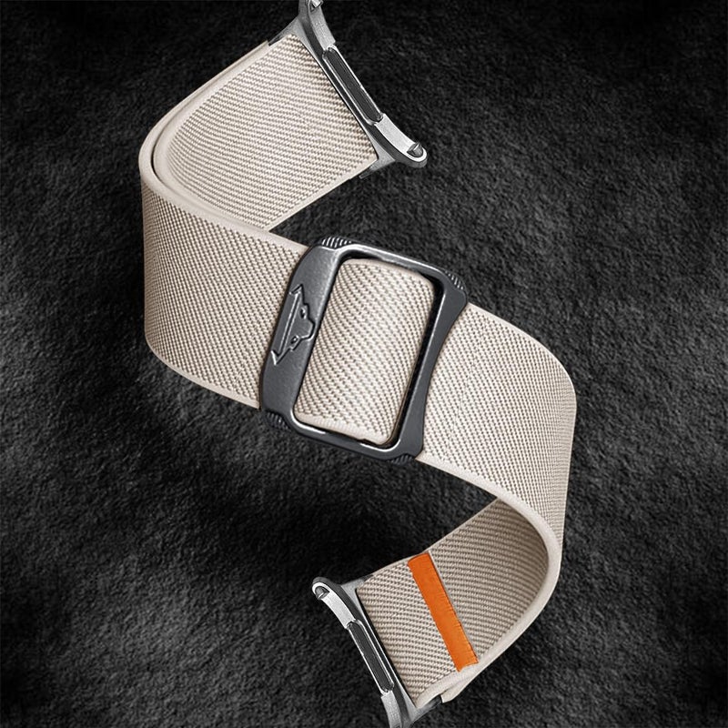 erorex For Samsung Galaxy Watch Ultra 47Mm / Ultra 2025 Elastic Nylon Watch Band(Starlight) - Image 3