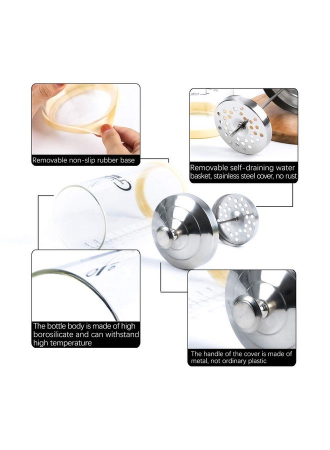 Gusnilo Barbicide Jar 30 Oz With Stainless Steel Tray Barber Sanitizing Jar Salon Disinfectant Jar For Nail Tools Hair Salonspa - Image 4
