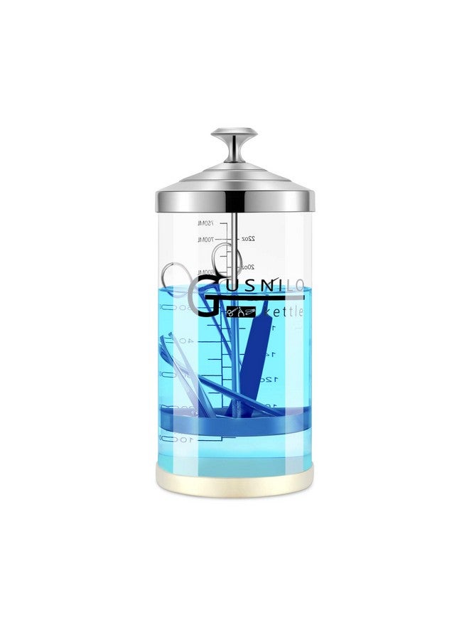 Gusnilo Barbicide Jar 30 Oz With Stainless Steel Tray Barber Sanitizing Jar Salon Disinfectant Jar For Nail Tools Hair Salonspa - Image 1