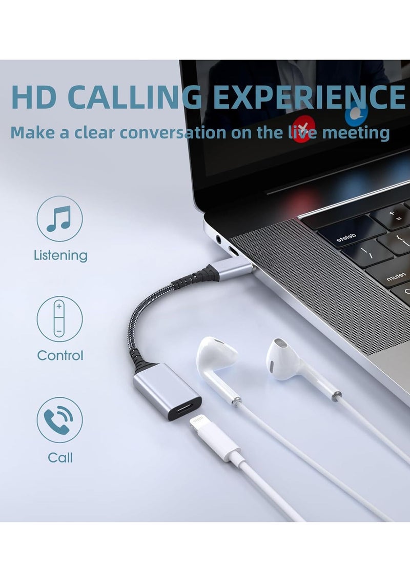 SYOSI - USB C to Lightning Audio Adapter Cable USB Type C Male to Lightning HiFi Audio Female Headphones Converter Fit with iPhone 15 Pro Max, iPad ProAir, MacBook, Galaxy S23 S22, Pixel 7 6 - Image 1