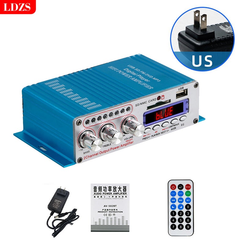 Manufacturer Small Power Amplifier Multi-Functional Audiophile-Grade Car Bluetooth Home 12V Power Amplifier High Power - Image 1