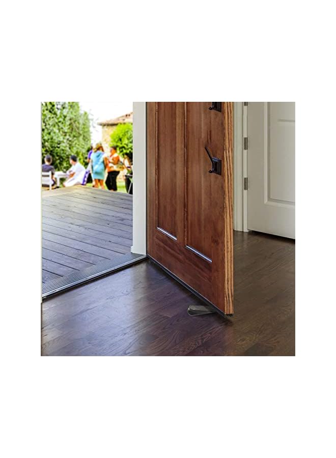 promass Door Stopper Set, Flexible Door Stopper Rubber Home Premium Smart Stackable Slip-Resistant Heavy Duty Design 100% Non-Toxic Odorless Doorstops Work on All Surfaces, Carpet Floors - Image 4