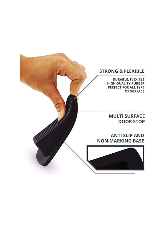 promass Door Stopper Set, Flexible Door Stopper Rubber Home Premium Smart Stackable Slip-Resistant Heavy Duty Design 100% Non-Toxic Odorless Doorstops Work on All Surfaces, Carpet Floors - Image 3