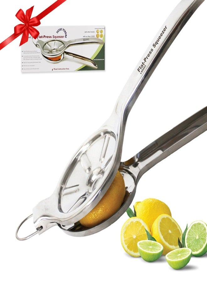 EcoJeannie Jumbo Size FLAT PRESS 100% Stainless Steel Lemon Squeezer, LS0003 - Image 2