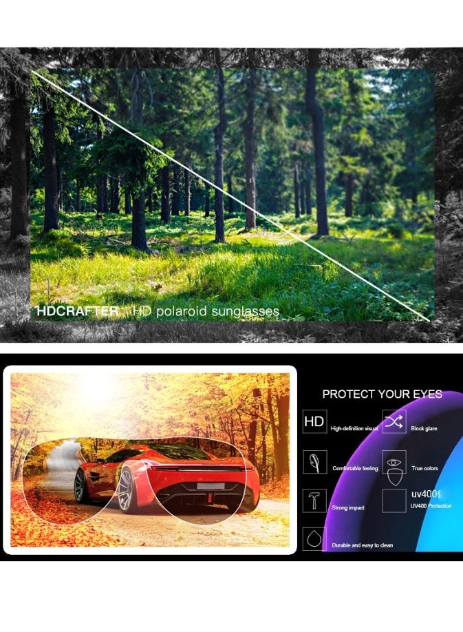 HDCRAFTER Polarized Color Film Men's Aluminum-Magnesium Sunglasses for Sports, Driving, and Cycling - Image 2