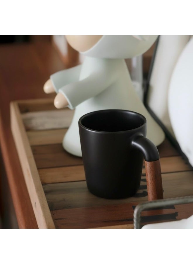 الكوتش كوب سيراميك بإيد خشب – تصميم عصري أنيق – سعة 350 مل - Image 3