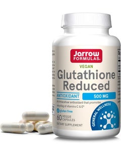 jarrow formulas Glutathione Reduced Capsules 500 mg Intracellular Antioxidant 60'S  - Image 1