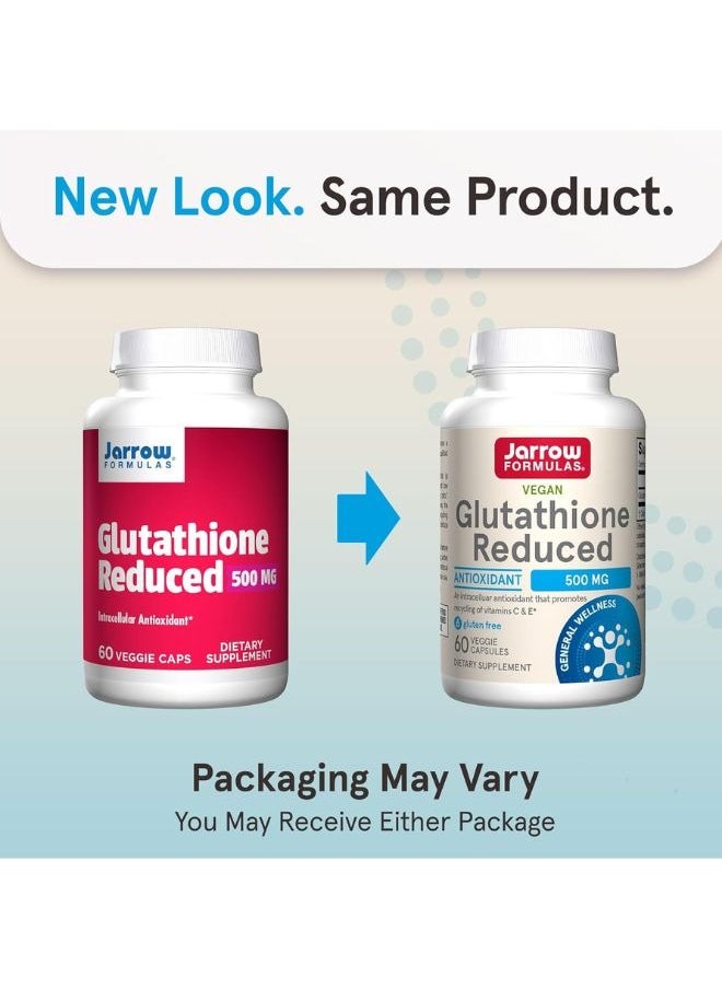 jarrow formulas Glutathione Reduced Capsules 500 mg Intracellular Antioxidant 60'S  - Image 2