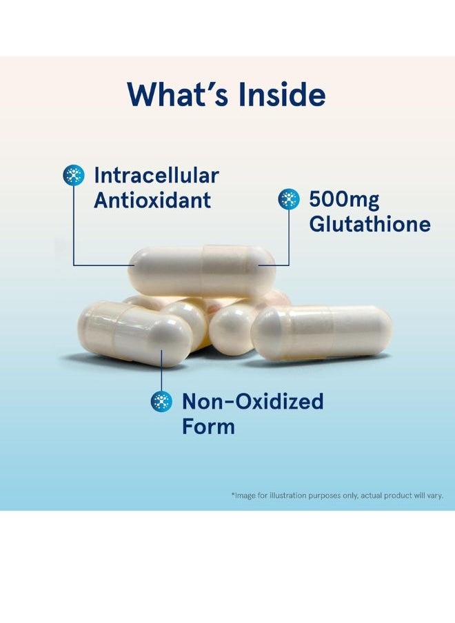 jarrow formulas Glutathione Reduced Capsules 500 mg Intracellular Antioxidant 60'S  - Image 3