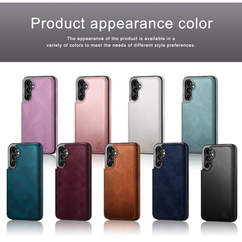 DJDUCK Designed for Samsung Galaxy A15 5G Case Wallet with Card Holder, [Magnetic Clasp Cover] [RFID Blocking Leather Protection] Shockproof Women Men Cases for Samsung A15 Light Brown - Image 5