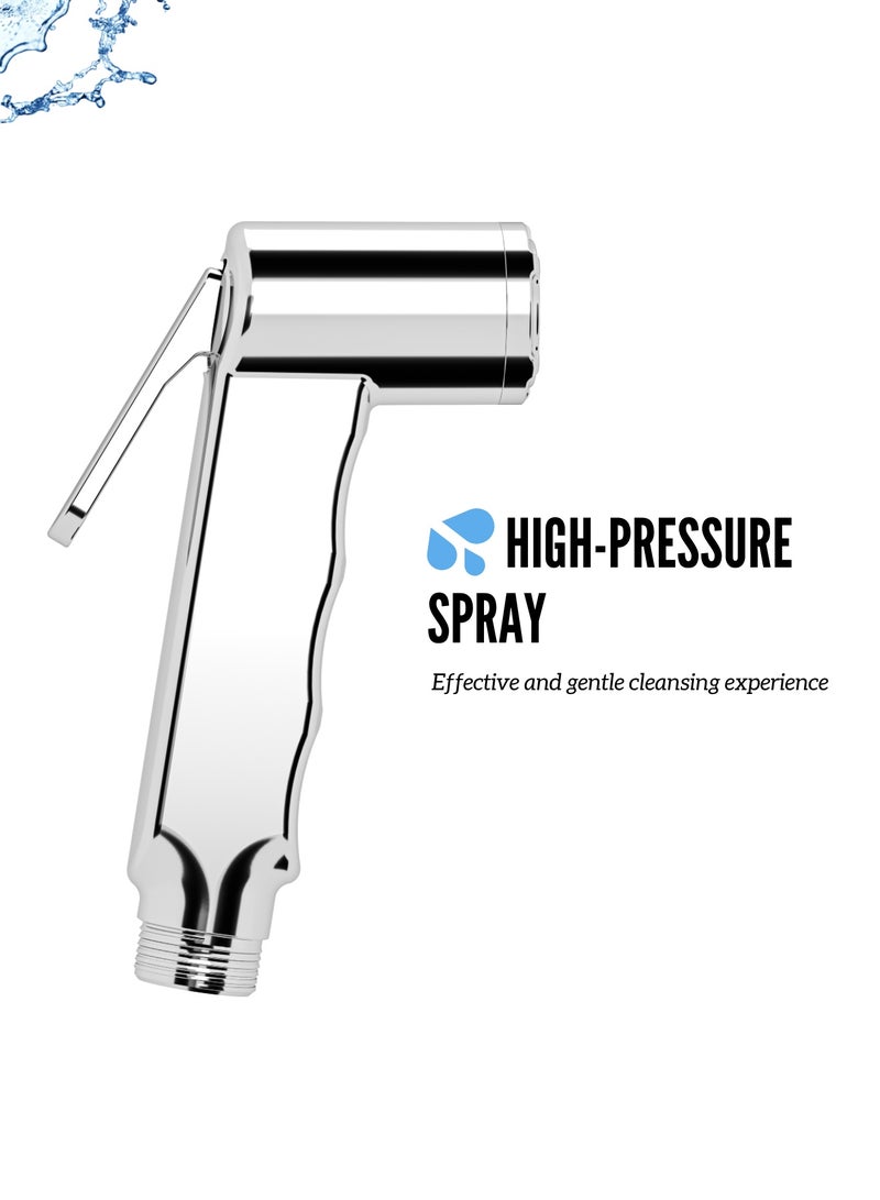 MAAT Pinnacle Chrome Shattaf Set | Premium Hand Spray with 1.2M Double-Lock Hose | High-Flow | Anti-Corrosion | Made in Turkey - Image 2