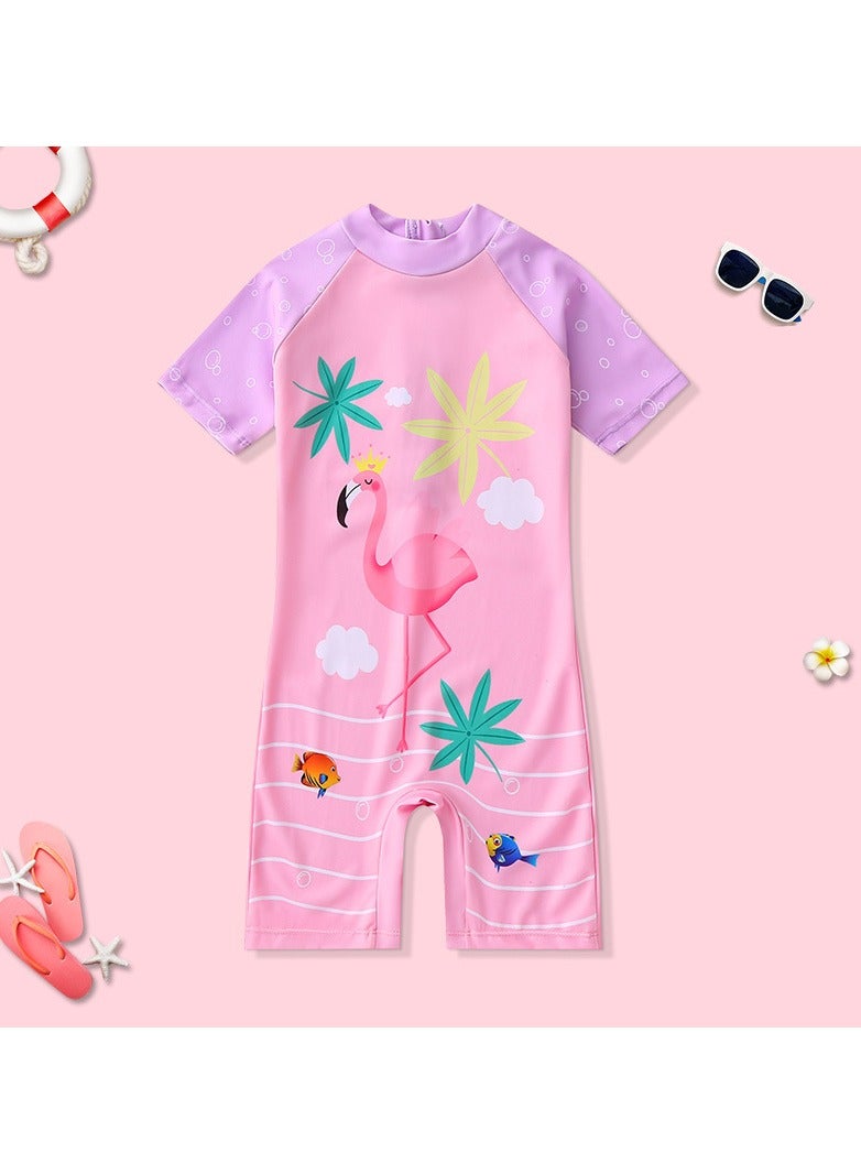 YD Long Sleeved Beach Sunscreen Children's One Piece Swimsuit - Image 1