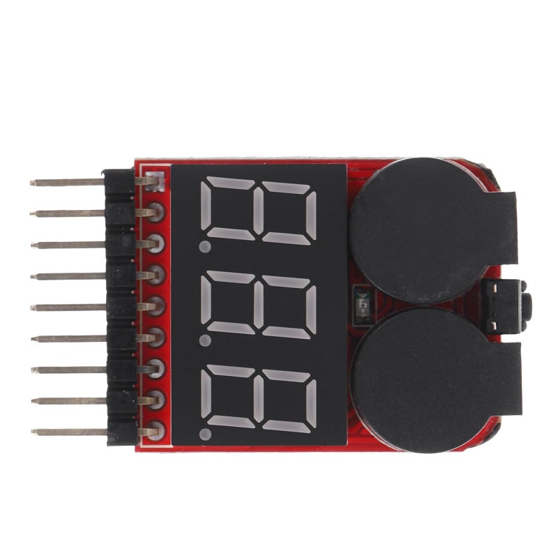 Lipo Battery Voltage Tester with LED Indicator and Buzzer Alarm for 1-8S Lithium Batteries - Image 2
