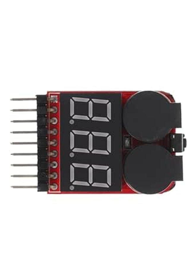 Lipo Battery Voltage Tester with LED Indicator and Buzzer Alarm for 1-8S Lithium Batteries - Image 1