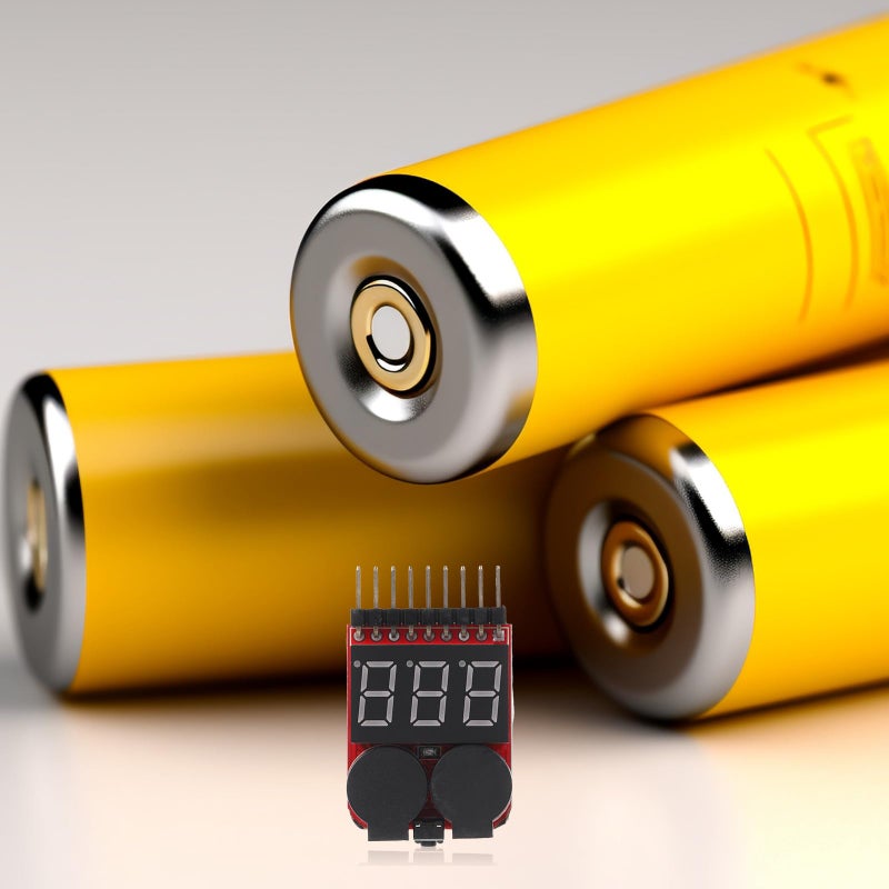 Lipo Battery Voltage Tester with LED Indicator and Buzzer Alarm for 1-8S Lithium Batteries - Image 3