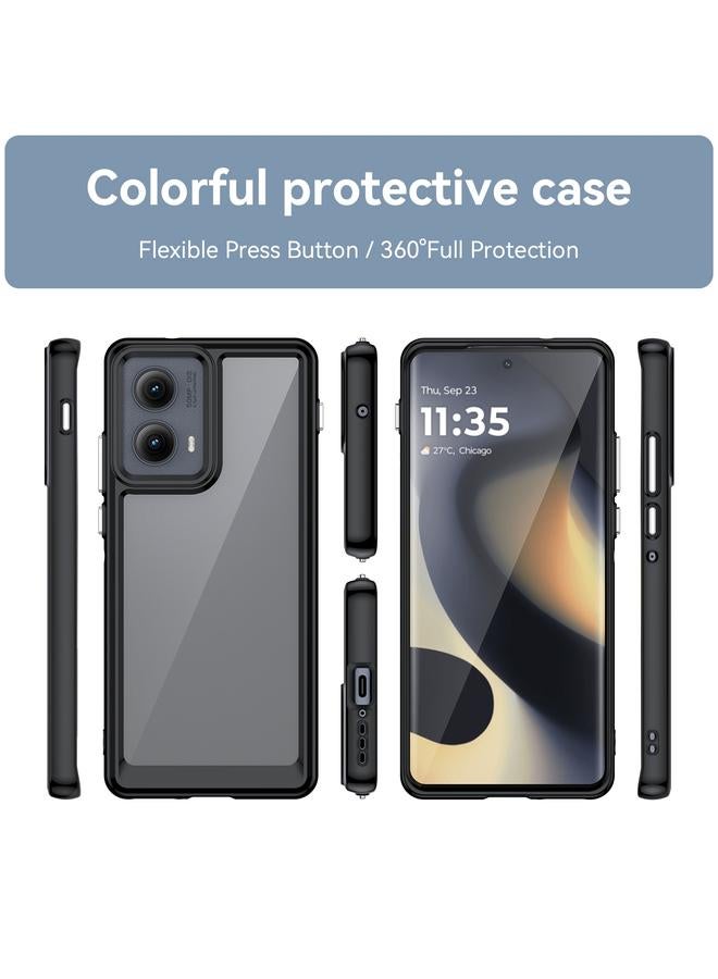 S-TOP Case For Motorola Edge 2024 Colorful Series Acrylic Hybrid TPU Phone Case - Image 2