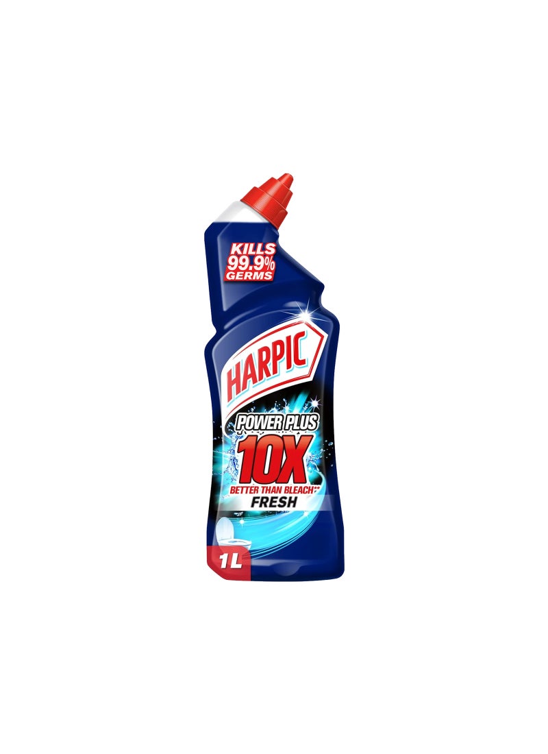 Harpic Power Plus Toilet Cleaner 10X Better Than Bleach Kills 99.9 Percent Germs Fresh Fragrance - Image 1