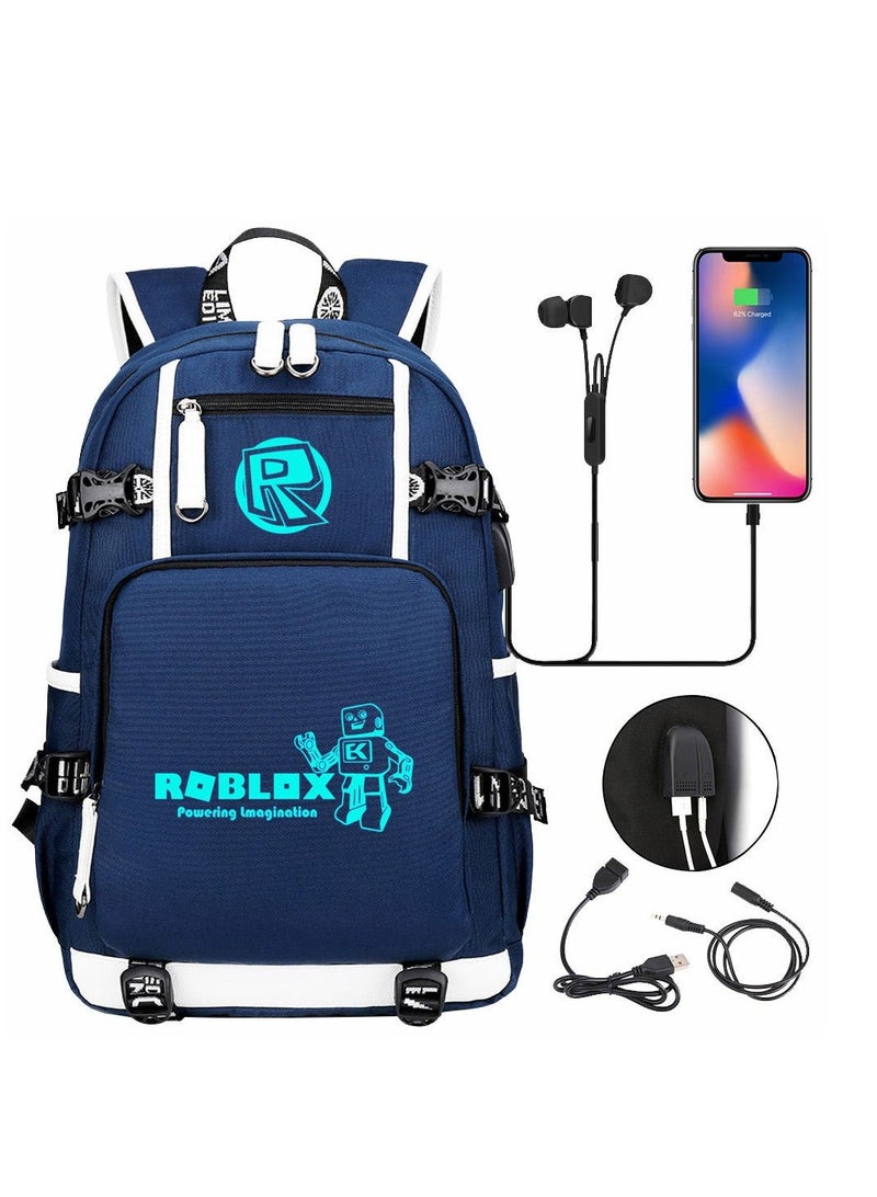 Roblox USB Earphones South Leisure Travel Backpack