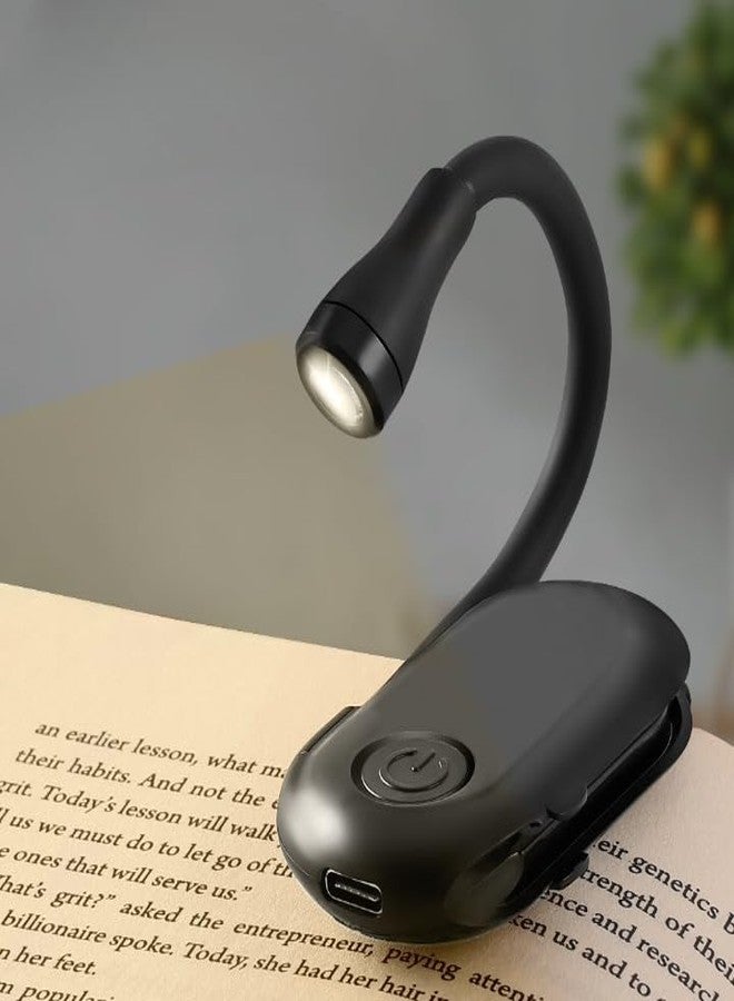 Gesto Rechargeable Book Reading Light with Clip – 3 Color Changing Light for Reading in Bed | 80 Hours Runtime | Flexible Goose Neck Clip on Book Light for Book Lovers - Image 1