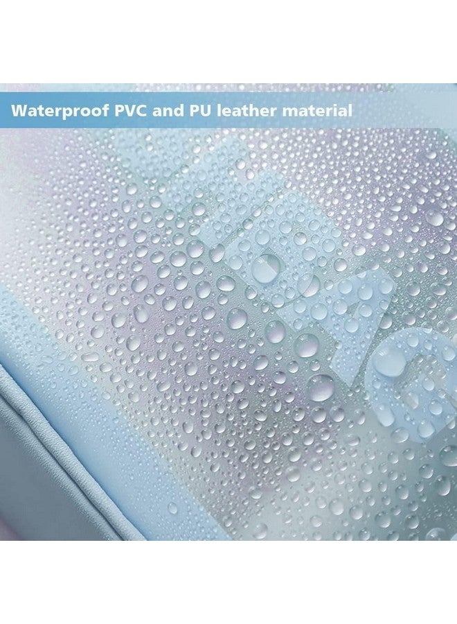 RIXTEC PVC Makeup Bag Travel Toiletries Organizer Cosmetic Bags Wash Bag Pouch for Travel Kit Toiletry Bag Portable Organizer Case Carry Pouch for Women Bathroom Set of 3 (Multi-Colors) - Image 5