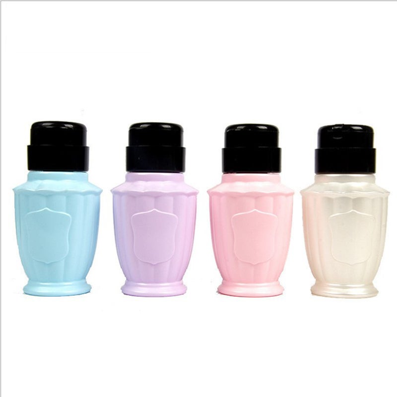 Nail Polish Remover Alcohol Liquid Press Pumping Dispenser Empty Bottle (Purple) - Image 5