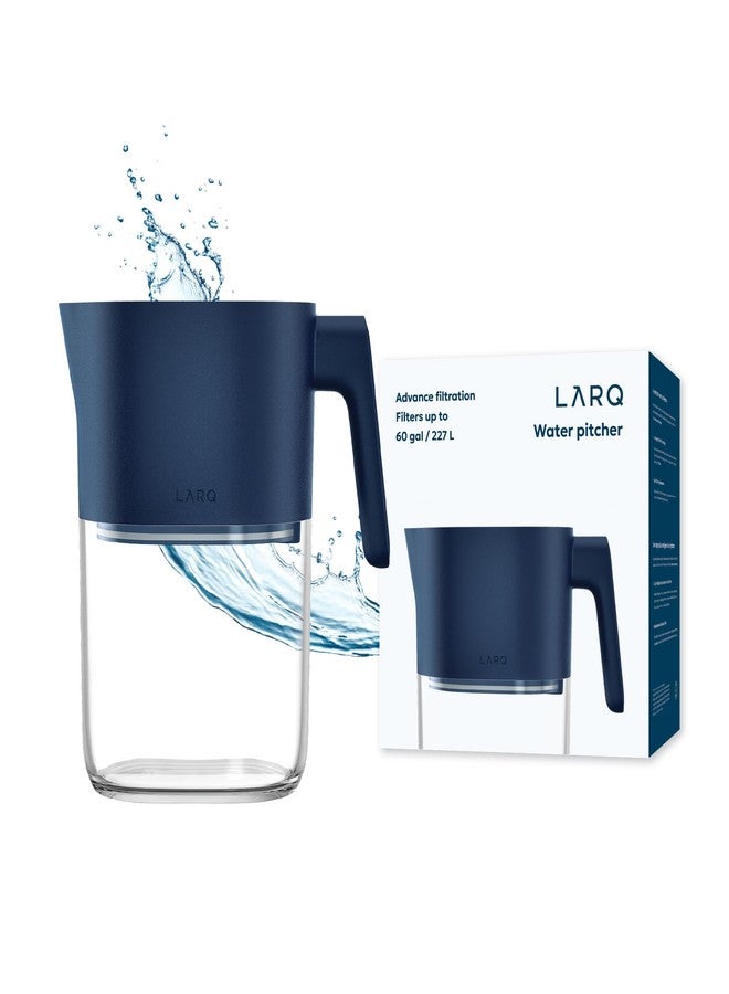 LARQ Water Filter Pitcher 1.9L (8-Cup) - Nano Zero Filter Removes Chlorine, Lead, PFAS & More - Monaco Blue - Image 1