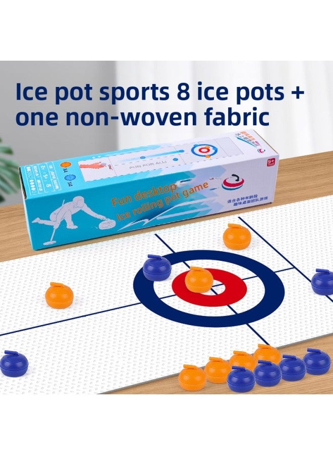Table Curling Dryland Ice Fan Mini Portable Indoor Leisure Tabletop Game Parent-Child Interaction Family Team Building Children