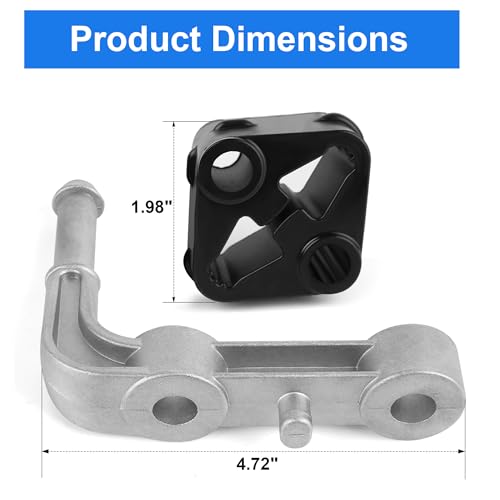 Jetuplusllc Rear Left Exhaust Bracket Muffler Support Rubber Isolator Hanger Set for Ram 1500 20192025 68275662AB 68275662AA 68519121AA Driver Side - Image 3
