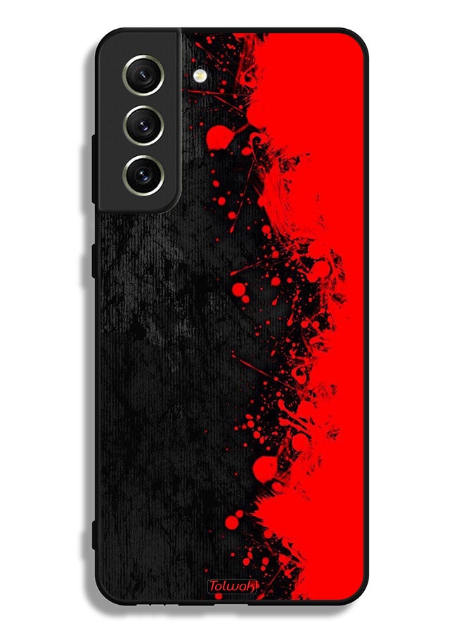 Tolwak Samsung Galaxy S21 FE 5G Protective Case Cover Paint Abstract Pattern - Image 3