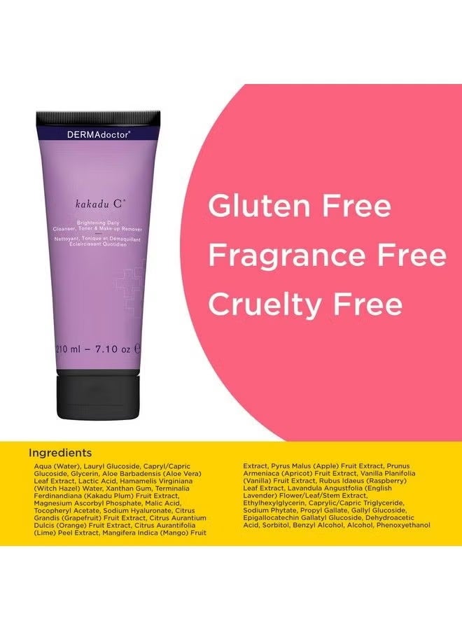 ديرما دكتور منظف وتونر ومزيل مكياج كاكادو بفيتامين سي 210 مل - Image 3