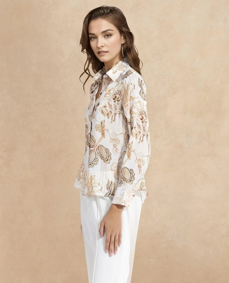 Rareism Women's Paisley Print Shirt