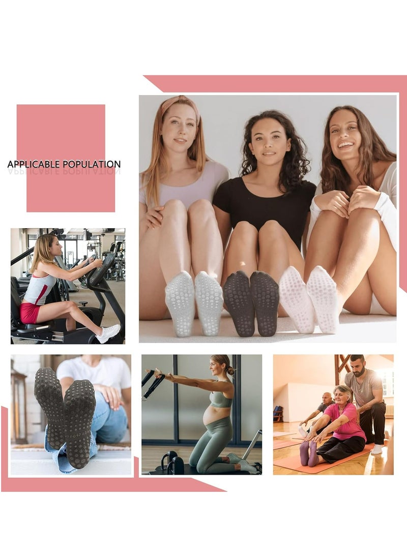 Oasisgalore 5 Pairs Pilates Socks Yoga Socks with Grips for Women Non Slip, Pilates, Workout, Ballet, Dance Socks  - Image 2
