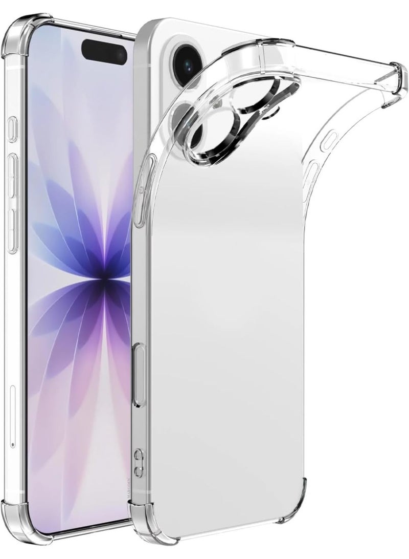 MUDISO Case Cover for iPhone 17 – Clear TPU Shockproof Bumper Case with Anti-Yellowing Protection, Anti-Scratch Design, Enhanced Grip, Slim Fit, and Wireless Charging Compatibility - Image 4