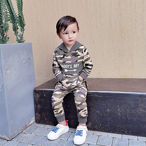Saeaby 12-18 Month Baby Boy Clothes Fall Infant Camo Outfit Cute Graphic Hoodie Camoflage Pant Winter Clothing Sweat Suit Set 1 Year Old Boy Outfit - Image 2