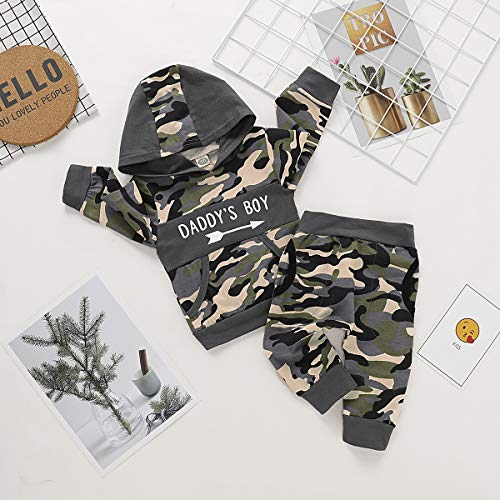 Saeaby 12-18 Month Baby Boy Clothes Fall Infant Camo Outfit Cute Graphic Hoodie Camoflage Pant Winter Clothing Sweat Suit Set 1 Year Old Boy Outfit - Image 4