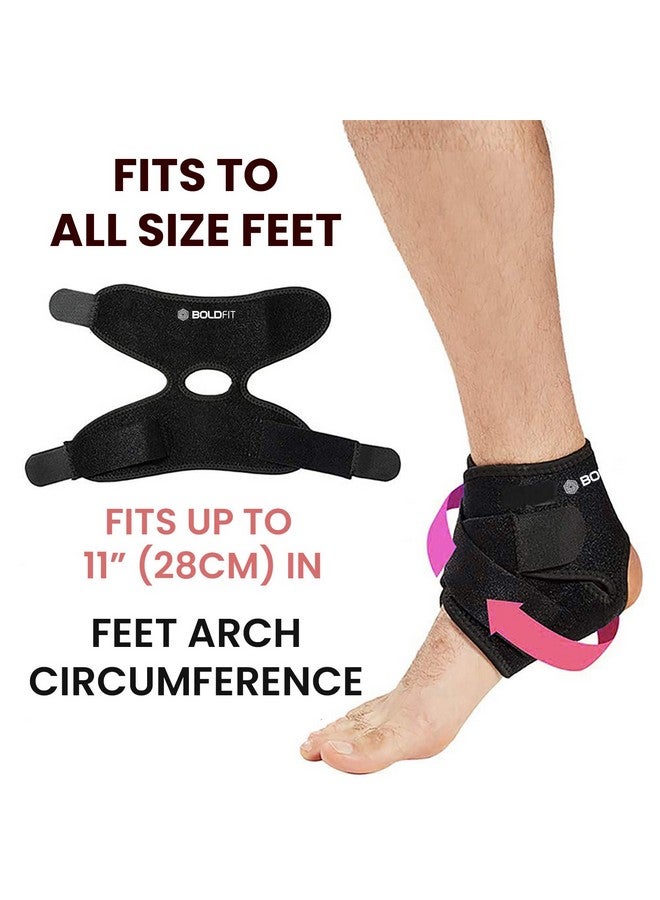 Boldfit Premium Ankle Support Compression Brace For Injuries, Ankle Protection Guard Helpful In Pain Relief And Recovery. Ankle Band For Men & Women Neoprene Black - 1Pcs, Free Size