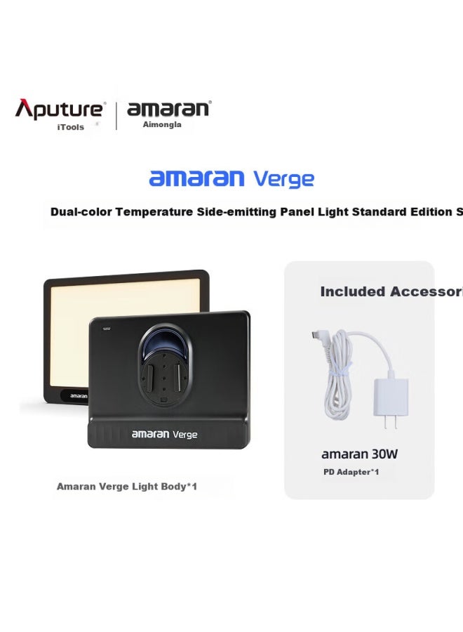 Amaran Verge Led Fill Light For Photography And Portable Studio Light With Adjustable Color Temperature For Indoor And Outdoor Use, Beauty Light For And Desktop, Charcoa - Image 1