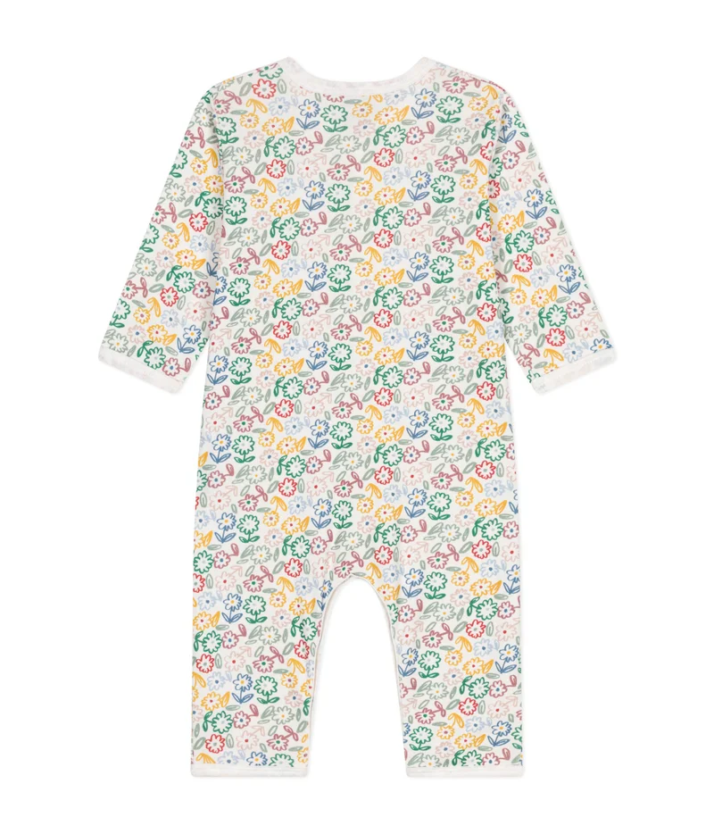 Petit Bateau Babies' printed cotton footless pyjama suit