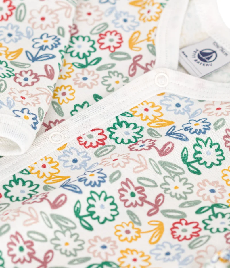 Petit Bateau Babies' printed cotton footless pyjama suit