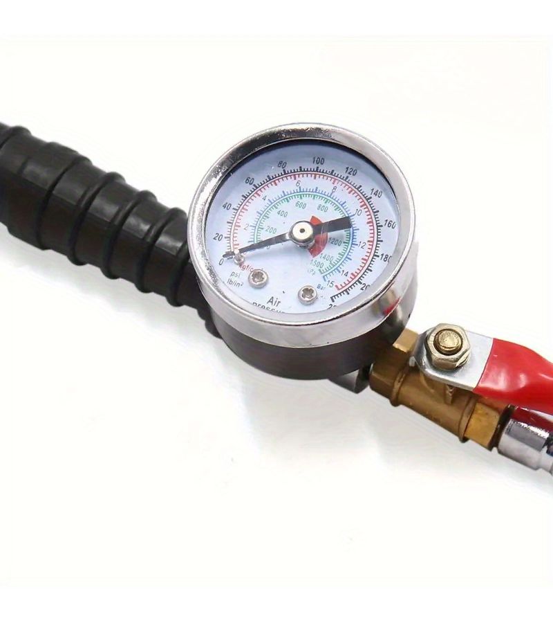 Heavy Duty Dual Head Tire Inflator Gun PSI KPa Metal Air Chuck - Image 5