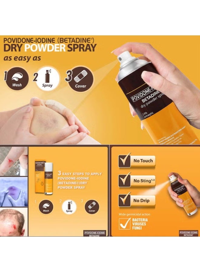 BETADINE Betadine Povidone Iodine Dry Powder Spray 55g  - Image 5