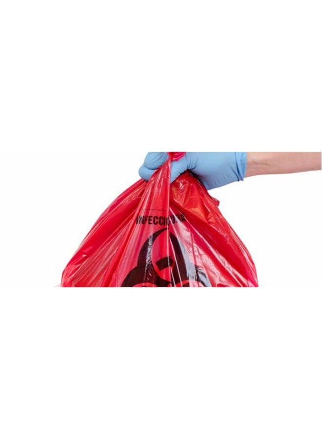 Comfort Axis Biohazard Waste Disposable Bags in Perforated Roll, 5-7 Gallon Capacity, 18 x 22, Red, 20 Bags/Roll - Image 2